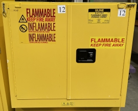 Uline Flammable Storage Cabinet, 22 Gallons w/ Self Closing Doors