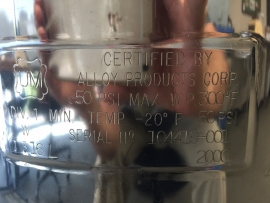 Alloy Products 30 Liter Stainless Tank On Wheels